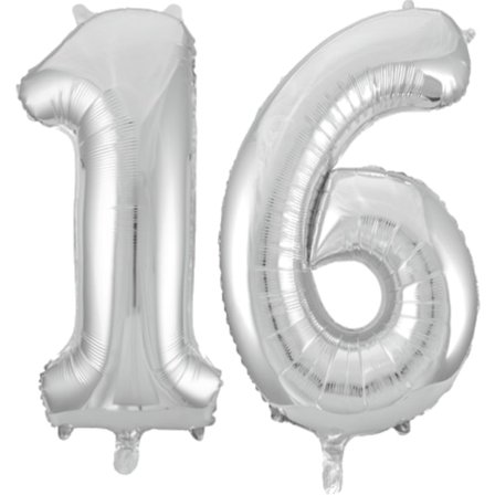 Stora 102 cm (40 ") silverfolieballonger för 16 till 60-årsdagar