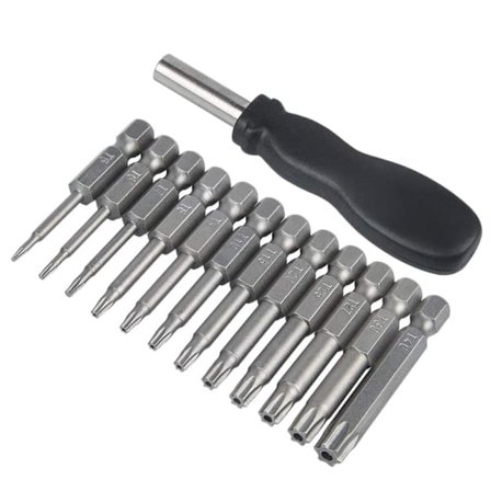 Torx-kantainen ruuvimeisselin set 1/4 tuuman kuusiovarsiruuvimeisseli