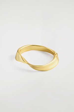 COS Women's Twisted Ribbon Bracelet in Gold-coloured