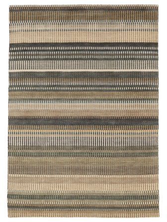 Tapis De Laine Miranda Multicolore/Vert Oeko-Tex