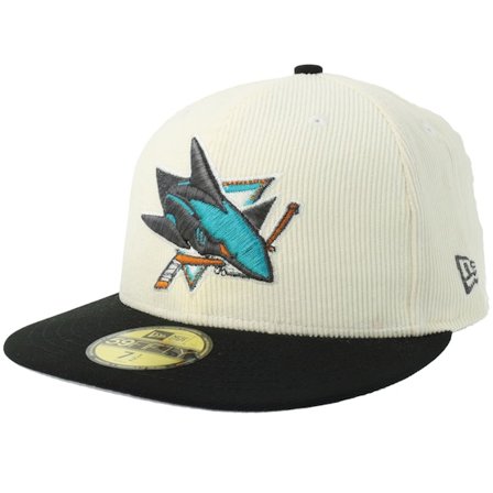 New Era - NHL Beige fitted Czapka Z Daszkiem - "Hatstore Exclusive x San Jose Sharks 59FIFTY Chrome/Black Fitted " @ Hatstore