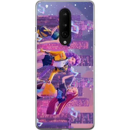 Yhteensopiva Puhelinkuori OnePlus OnePlus 8 Tulevaisuutta ennakoiva K-Pop Demon Hunters tyttöryhmän kuvitus neonkaupungin popkulttuuriestetiikalla j