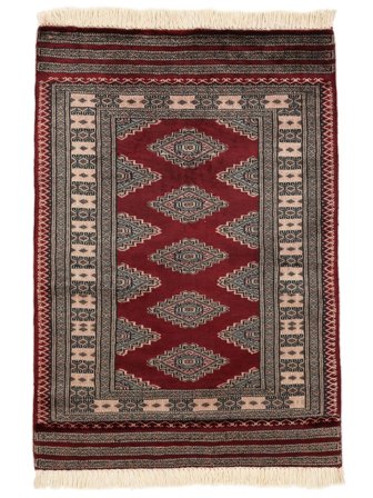 Tapis Pakistan Boukhara 3Ply 78X115 Noir/Marron (Laine, Pakistan)