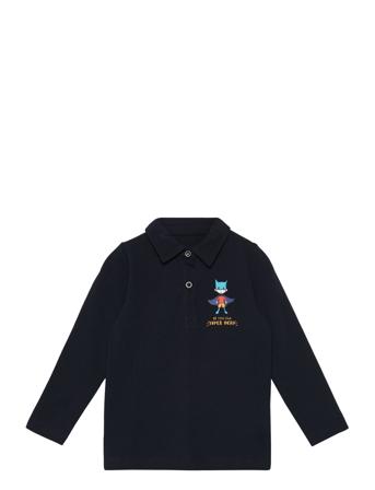 Nmmlennart Ls Polo T-shirts Polo Shirts Long-sleeved Polo Shirts Marineblå Name It*Betinget Tilbud