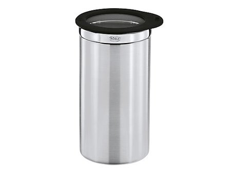 RÖSLE Oppbevaringsboks 1,5l 10x20cm Stål/Klar/Svart