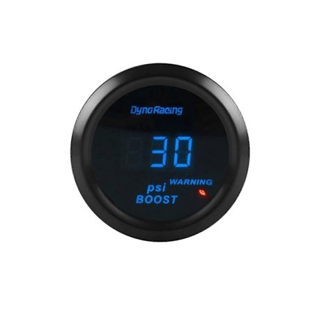 Turbo Boost Mätare -14-30psi Blå LED Mini Digital 52mm Turbo Tryckmätare För 12v 4/6/8 Cylindrar Bensinfordon