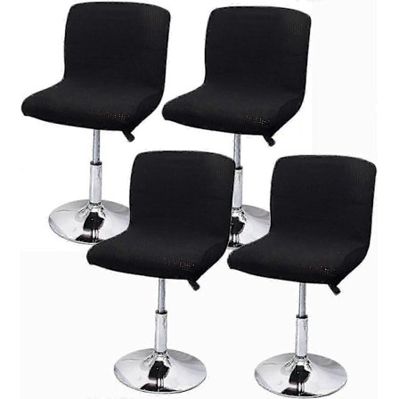 Sæt med 4 køkken drejelige stræk ryglæn moderne høje barstol betræk til spisestuestol ryglænsstol morgenmadsstol barstole