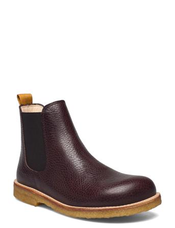 Booties - Flat - With Elastic Brown ANGULUS