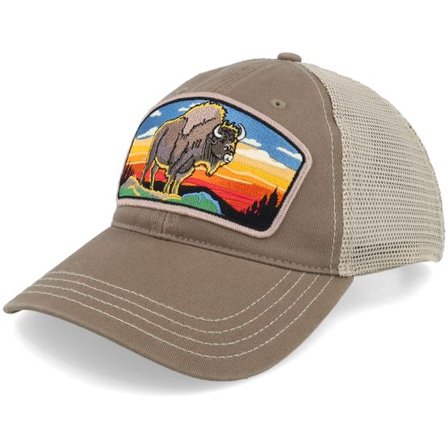 Wild Spirit - Beige trucker Keps - Buffalo Big Patch Driftwood/Khaki Trucker @ Hatstore