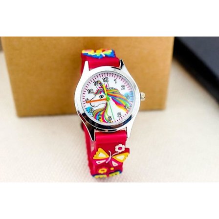 Hot Children's Watch 3d Cartoon Butterfly Unicorn Pony Girl Wristwatch Quartz Kids Watches Student Gift Clock Reloj Infantil