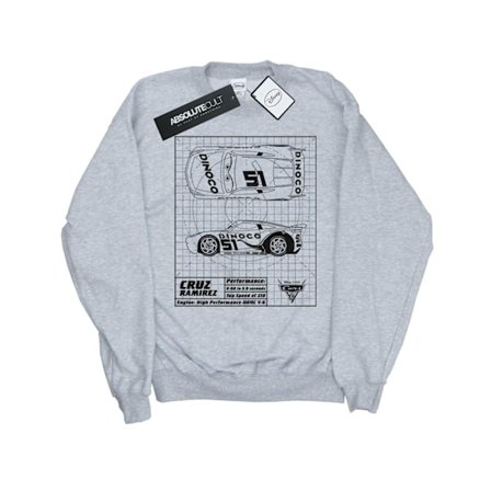 Disney Girls Cars Cruz Ramirez Blueprint Sweatshirt 7-8 år S