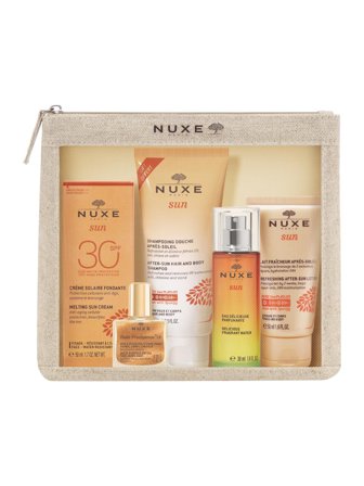 Nuxe Mixed Lines Sunny Travels Set cont.: Sun Face Cream SPF 30 50 ml + Sun After Sun 50 ml + Sun Eau Delicieuse Perfum 30 ml + Huile Prodigieuse Oil 