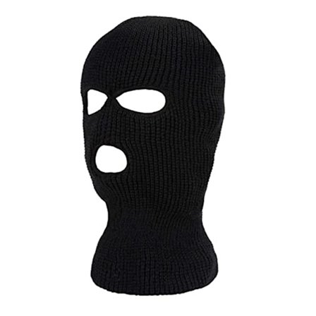 Strikket tre-hullers garnmaske, perfekt til at holde dig varm og stilfuld i koldt vejr