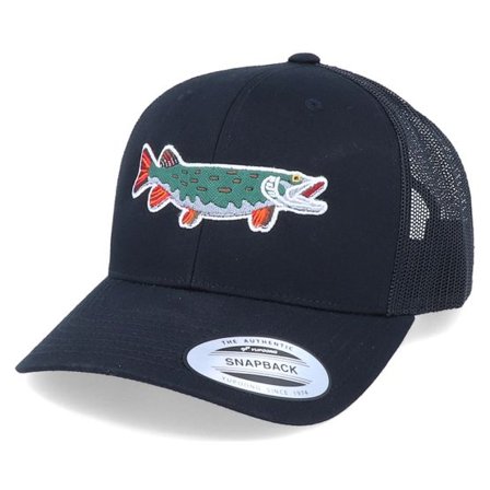 Skillfish - Svart trucker Keps - Pike Applique Black Trucker @ Hatstore