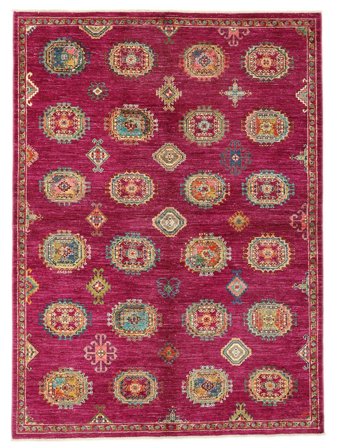 Kazak Ariana Rug 171X234 Dark Red/Green Wool, Afghanistan