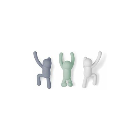 Dekorative væghængte knagerækker til frakker, tørklæder, håndklæder og mere, sæt med 3, pastelfarver