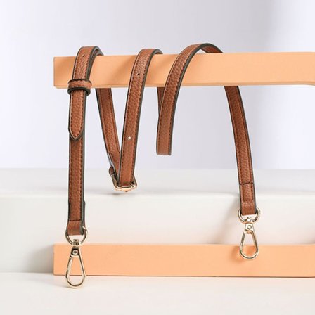 130 cm äkta läderrem Handväska Bälten BRUN - high quality