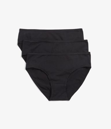 Brieftrosa 3-pack i bomull | Svart | Dam | Kappahl
