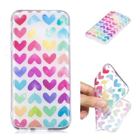 Samsung Galaxy J3 (2017) Blød cover - Farvet hjerte Multicolor