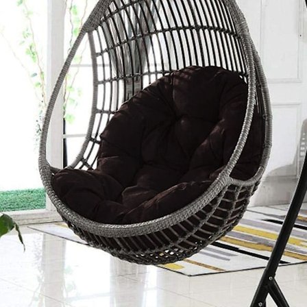 Erstatningspute til hengestol, kompatibel med pustende stolmatte, egnet for utendørs og innendørs bruk, kaffe