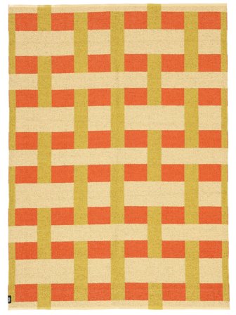 Waschbar Innen-/Outdoor-Teppich Kariert Checkson Gelb Klein