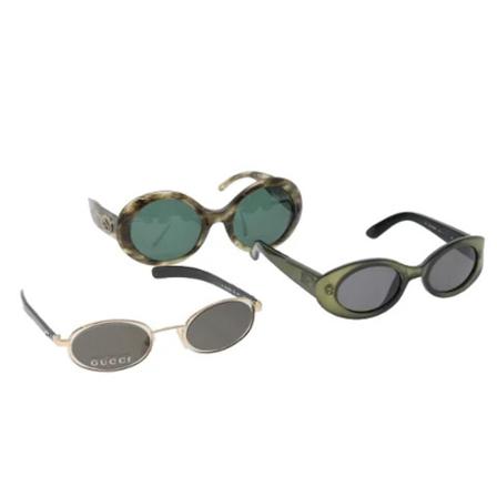 Gucci Vintage, Pre-owned Plastic sungles Groen, unisex, Maat:ONE Size