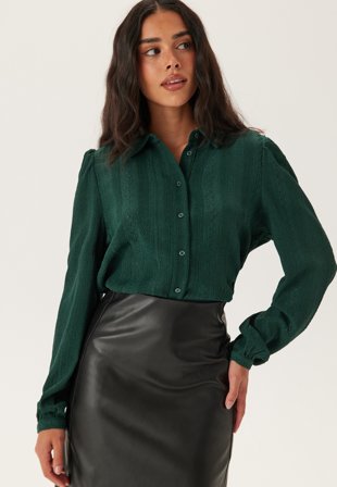 VILA - Vizania L/S Shirt - Ponderosa Pine - Kläder - - Bubbleroom