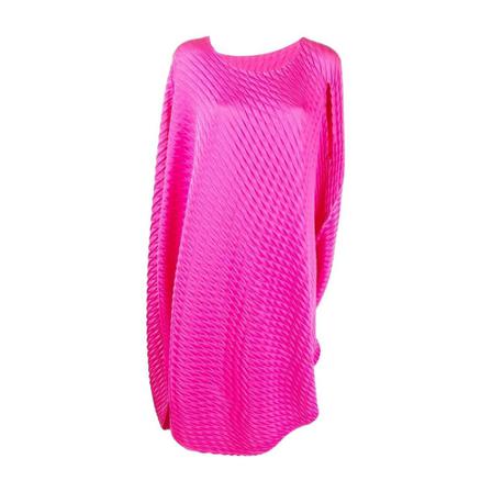 Issey Miyake, Round-neck Knitwear Różowy, Kobieta, Rozmiar: M
