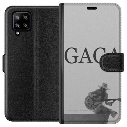 Yhteensopiva Lompakkokotelo Samsung Galaxy A42 5G Stitch ympäröity mustikoilla söpössä kawaii-tyylisessä nallekarhussa