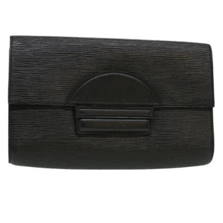 Louis Vuitton Vintage Pre-owned Leather clutches Sort, Dame Vintage Tasker, Størrelse: ONE Size