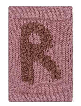 Knitted Letter R, Rose Home Kids Decor Decoration Accessories-details Pink Smallstuff