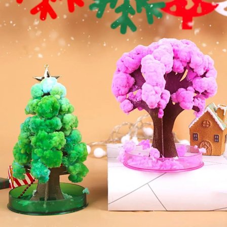 Novelty Tree Practical Paper Tree DIY Crystal Growing Kit Novelty Toys Paper Tree Attractive for Garden