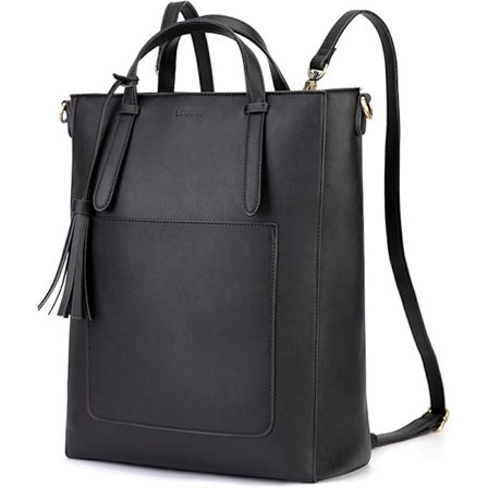 Vegaaninen nahkainen muunneltava reppu-kassi naisille