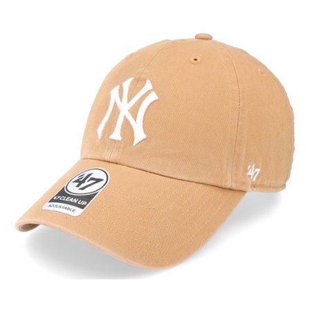 47 Brand - MLB Beige unconstructed Cap - New York Yankees MLB Clean Up Camel Dat Cap / Unstructured @ Hatstore