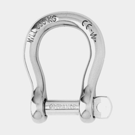 Grillete de lira Wichard, Ø5 mm, 23 mm, acero inoxidable, con tornillo de mariposa roscado, autobloqueante