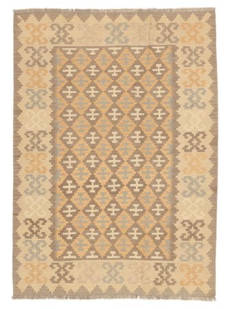 Orientalischer Hell Nomad Kelim Teppich 174X240 Orange/Braun Wolle, Persien