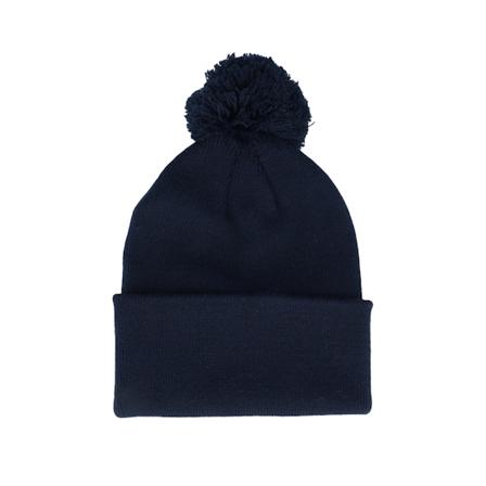 Beechfield - Blau pom Mütze - Kids French Navy Junior Pom @ Hatstore