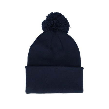 Beechfield - Sininen pom Beanie - Kids French Navy Junior Pom @ Hatstore