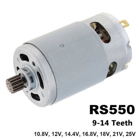 RS550 DC-moottorit 10,8 V/12 V/14,4 V/16,8 V/18 V/21 V/25 V porakoneen moottorilla 9/11/12/13/14 hampaisen korkean vääntömomentin vaihteistolla 