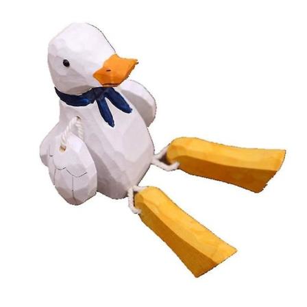 1 st Lovely Duck Prydnad Hand Carving Trä Anka Dekor Creative Note Clip