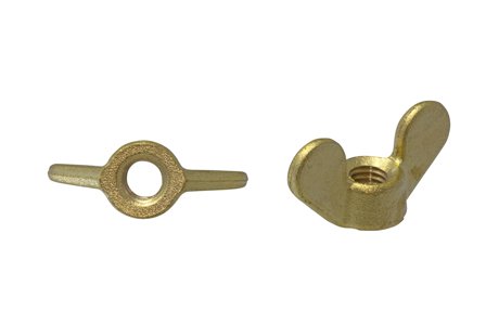 REYHER 003157000030000 Vingemøtrik messing, DIN 315 M3 gevind, 100-pak, Befæstelse