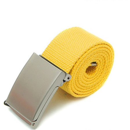 Gult canvas stofbælte unisex justerbar længde [GKS] Gul gul