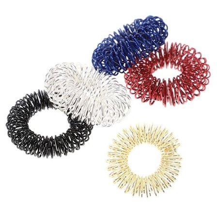 5 st Massage Akupunktur Ringar Hälsovård Akupressur Hand Massager Ringar Smärtlindring Stresslindring Sömnhjälp Verktyg~03831