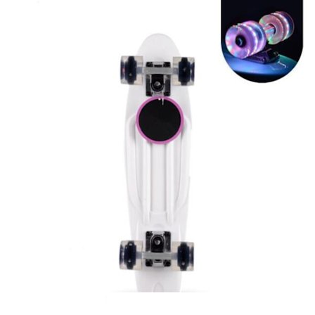 Barn- och vuxensparkcykel med 4 hjul och blinkande ljus