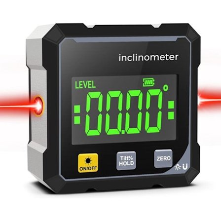 Laserpass-Digital vinkelmätare Digital vinkelmätare med laser-Fyrsidig, stark magnetisk vinkelmätningslaser med dubbel laser- digitalt vattenpass
