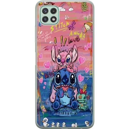 Samsung Galaxy A22 5G Genomskinligt Skal Stitch konst