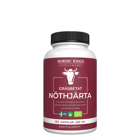 Nordic Kings Gräsbetad Nöthjärta EKO 180 kapslar