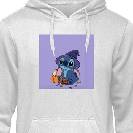 Børne-Hoodie | Blød Hættetrøje til Børn Stitch troldkvind grå 9-11 År