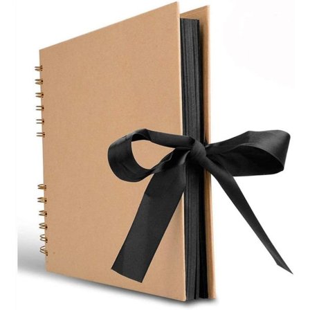 40 ark fotoalbum (80 sider), Kraft fotoalbum, Scrapbooking fotoalbum for bryllupsdag Gjestbok, julegaver (gul)