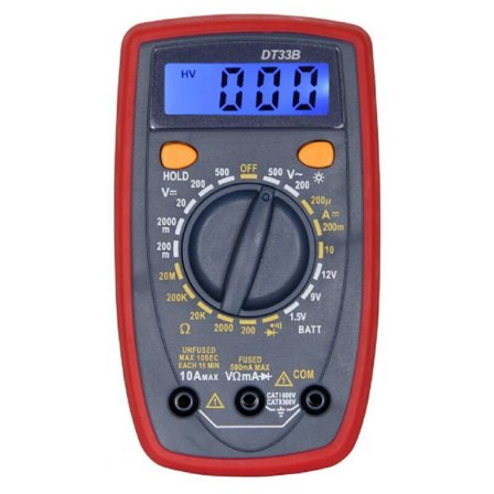 Mittauslaite LCD-valaistu digitaalinen yleismittari diodijännitteen testaaja sähkömittari elektroninen testaaja